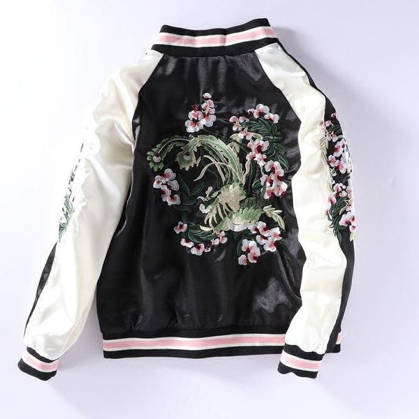 women's jackets autumn harajuku vintage flowers embroidery women two faces wearing baseball jacket plus size casual female outerwear ro, Black;brown
women's jackets autumn harajuku vintage flowers embroidery women two faces wearing baseball jacket plus size casual female outerwear ro, Black;brown