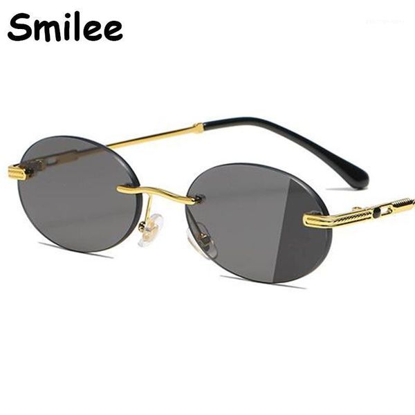 sunglasses 2021 retro rimless round men brand designer fashion small oval sun glasses for women cute street eyewear uv400, White;black
sunglasses 2021 retro rimless round men brand designer fashion small oval sun glasses for women cute street eyewear uv400, White;black