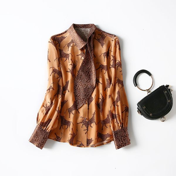 women's blouses & shirts europe and the united states women's clothing new spring long-sleeved lapel animal print fashion silk shi, White
women's blouses & shirts europe and the united states women's clothing new spring long-sleeved lapel animal print fashion silk shi, White
