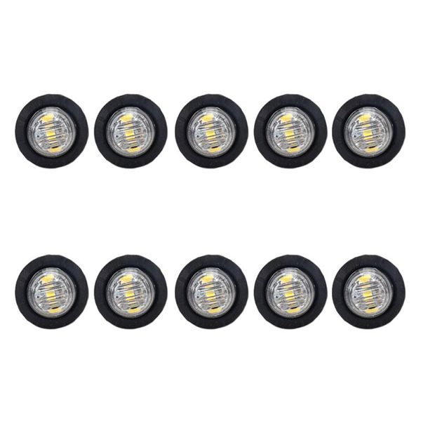 parts 10pcs/3-led light truck trailer round side marker lamp