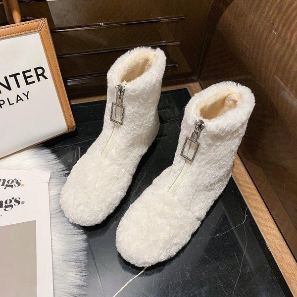 boots 2021 winter women's shoes fashion suede zipper fur short tube low heel plus velvet warm pure color, Black
boots 2021 winter women's shoes fashion suede zipper fur short tube low heel plus velvet warm pure color, Black