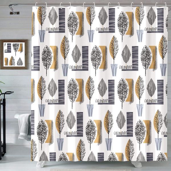 leaves shower curtains, sketch line gray and yellow geometric shower curtain for bathroom fabric decorative curtains, 72"x72"
leaves shower curtains, sketch line gray and yellow geometric shower curtain for bathroom fabric decorative curtains, 72"x72"
