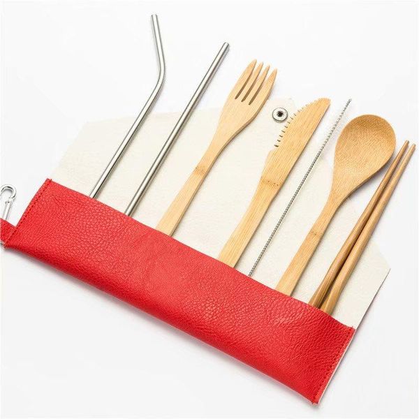 dinnerware sets 7/8/9pcs/set bamboo travel cutlery set wooden spoon fork knife with cleaning brush tableware outdoor
dinnerware sets 7/8/9pcs/set bamboo travel cutlery set wooden spoon fork knife with cleaning brush tableware outdoor