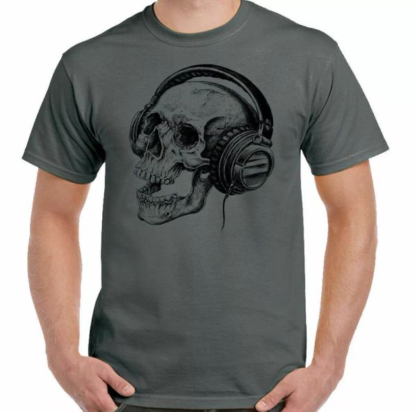 skull headphones t-shirt mens music electric acoustic rock drum, White;black
skull headphones t-shirt mens music electric acoustic rock drum, White;black