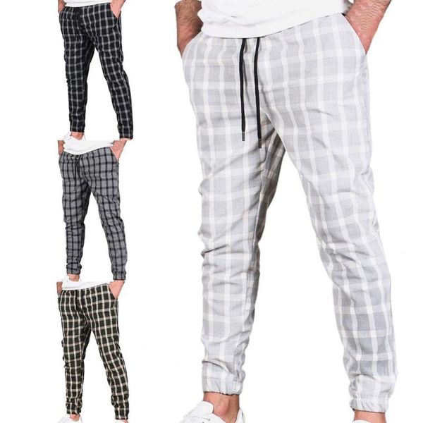 men's pants simple winter girdling sweatpants drawstring plaid autumn trousers, Black
men's pants simple winter girdling sweatpants drawstring plaid autumn trousers, Black