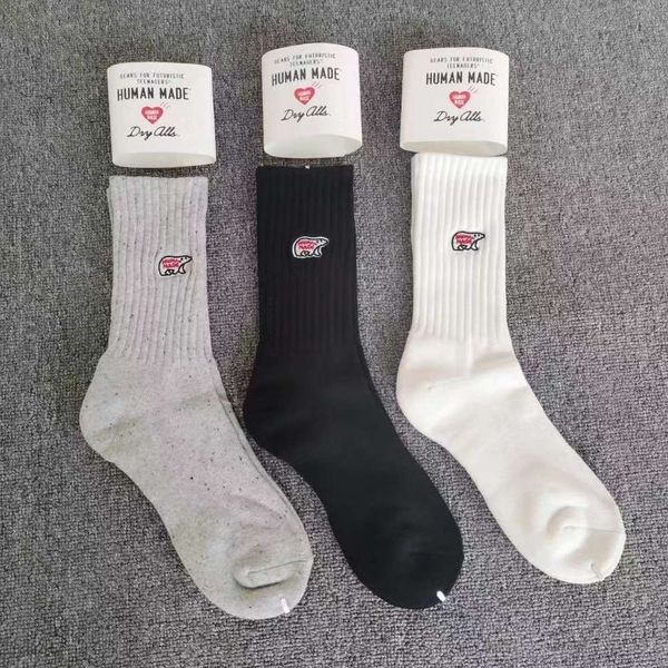 men's yu and wenle's women's socks with human made embroidery bear middle high tube towel bottom, Black
men's yu and wenle's women's socks with human made embroidery bear middle high tube towel bottom, Black