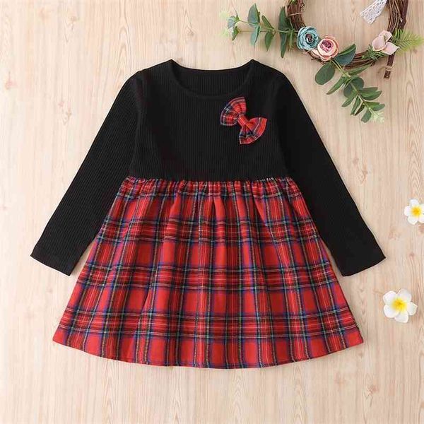 spring autumn long dress children's clothing girl stitching plaid bowknot decoration kid clothes 210528, Red;yellow
spring autumn long dress children's clothing girl stitching plaid bowknot decoration kid clothes 210528, Red;yellow