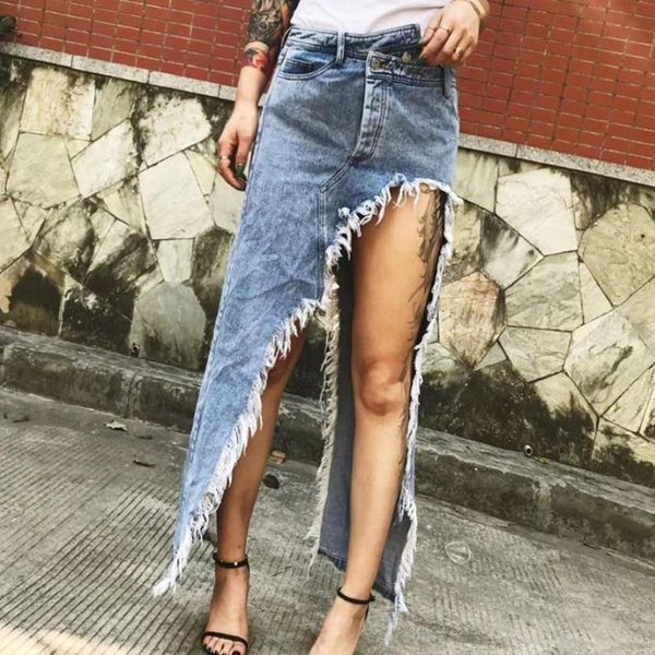 skirts irregular denim skirt women blue frayed tassels split basic zipper pockets jeans female 2021 streetwear clothes, Black
skirts irregular denim skirt women blue frayed tassels split basic zipper pockets jeans female 2021 streetwear clothes, Black