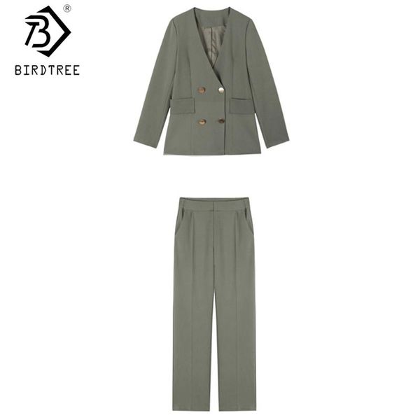 autumn double breasted women suits v-neck sets solid long sleeve blazers+cropped pants 2 pcs set all match s08711k women's two piece, White
autumn double breasted women suits v-neck sets solid long sleeve blazers+cropped pants 2 pcs set all match s08711k women's two piece, White