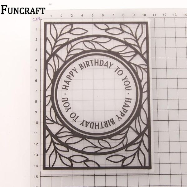 sheet happy birthday to you words letters circle ring layering plastic embossing folders for card making decors craft tools 
sheet happy birthday to you words letters circle ring layering plastic embossing folders for card making decors craft tools