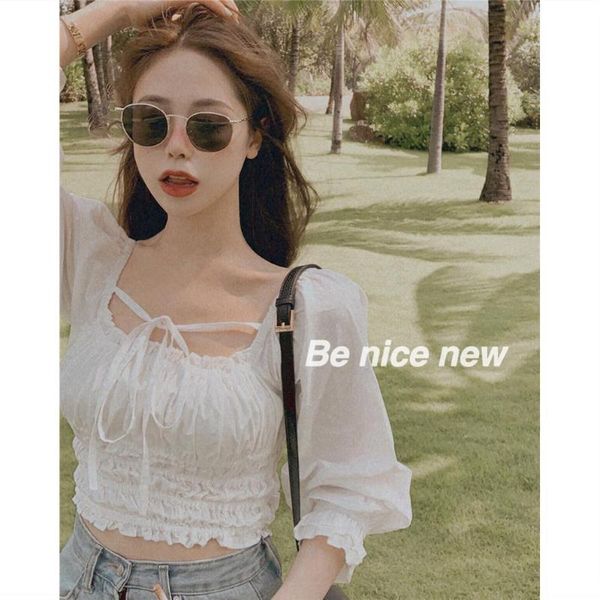 women's blouses & shirts blouse women puff sleeve woman square-neck short shirt short-sleeved white chiffon summer blusas mujer de moda
women's blouses & shirts blouse women puff sleeve woman square-neck short shirt short-sleeved white chiffon summer blusas mujer de moda