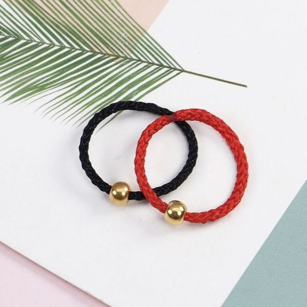 hand made red rope 999 tiktok vibrato 18k beads 3d hard gold transfer bead ring, Black
hand made red rope 999 tiktok vibrato 18k beads 3d hard gold transfer bead ring, Black