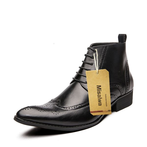 dress shoes misalwa brogue college style men chelsea boots lace up versatile leather male wedding party ankle casual short u0ok, Black
dress shoes misalwa brogue college style men chelsea boots lace up versatile leather male wedding party ankle casual short u0ok, Black