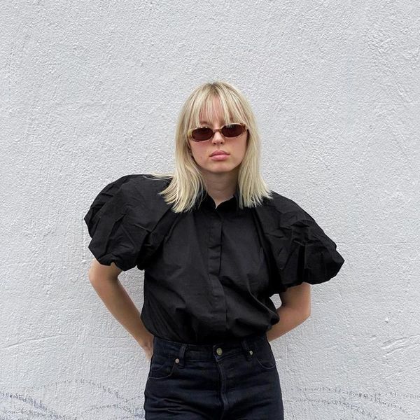 women's blouses & shirts moarcho shirt huge puff sleeve pure black high fashion product office leisure 2021 summer, White
women's blouses & shirts moarcho shirt huge puff sleeve pure black high fashion product office leisure 2021 summer, White