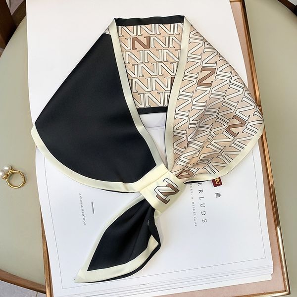 BpTe 2021 spring and summerstriped small silk women's ties decorative multi function sharp scarf scarfcorner cross neck cravat, Black;gray
BpTe 2021 spring and summerstriped small silk women's ties decorative multi function sharp scarf scarfcorner cross neck cravat, Black;gray