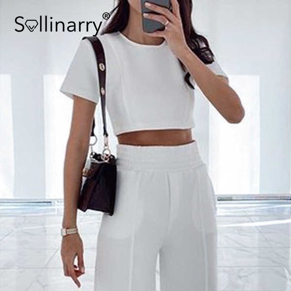 sollinarry casual crop elastic waistband folds long pants high street solid white two pieces women sets summer office suit 210709
sollinarry casual crop elastic waistband folds long pants high street solid white two pieces women sets summer office suit 210709