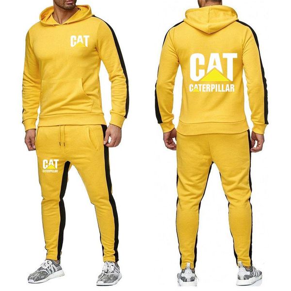 men's tracksuits spring cat logo brand men solid color fleece hoodie pullover +long pant custom made print 2-piece set trend, Gray
men's tracksuits spring cat logo brand men solid color fleece hoodie pullover +long pant custom made print 2-piece set trend, Gray