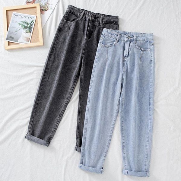 women's jeans high waist pants women harem loose casual street denim trousers pantalon femme vintage with belt size, Blue
women's jeans high waist pants women harem loose casual street denim trousers pantalon femme vintage with belt size, Blue