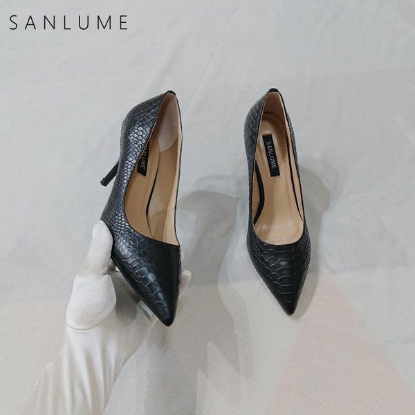 dress shoes sanlume genuine leather black pumps women woman high heels ladies sandals slip on pointed toe thin
dress shoes sanlume genuine leather black pumps women woman high heels ladies sandals slip on pointed toe thin