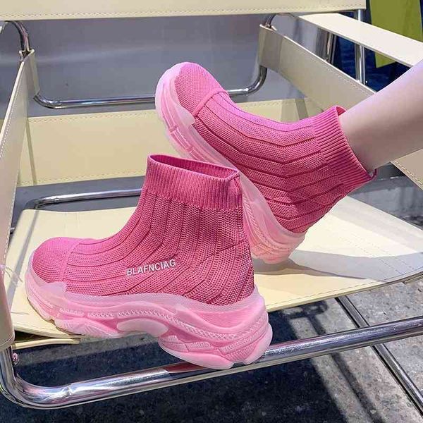 women's high women's single fashion sports casual tide air cushion thick bottom dad socks shoes, Black
women's high women's single fashion sports casual tide air cushion thick bottom dad socks shoes, Black