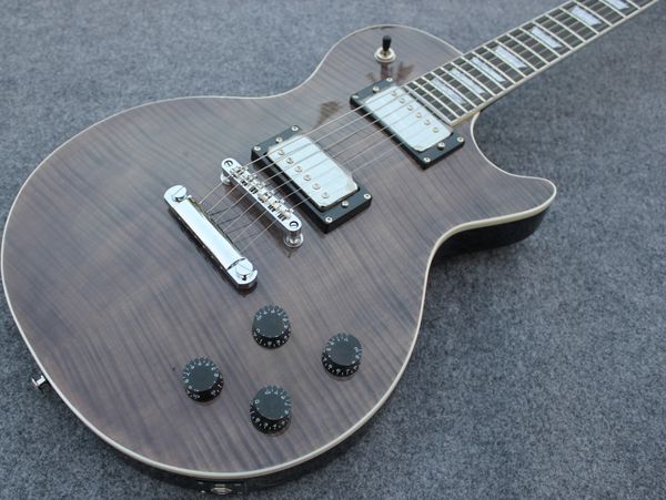 electric guitar g custom guitar rosewood fingerboard black flamed maple back groove,trapezoidal inlay
electric guitar g custom guitar rosewood fingerboard black flamed maple back groove,trapezoidal inlay