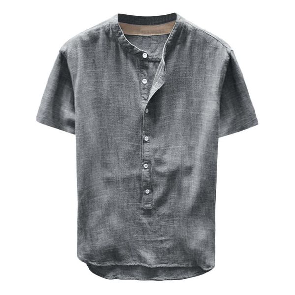men's casual shirts chemise homme 2021 summer shirt fashion men button linen and cotton fahion solid color short sleeve blouse, White;black
men's casual shirts chemise homme 2021 summer shirt fashion men button linen and cotton fahion solid color short sleeve blouse, White;black