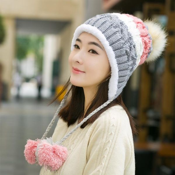sexemara stitching knitted hat for women mixed ball hanging winter caps girls thick cotton hats autumn beanie/skull, Blue;gray
sexemara stitching knitted hat for women mixed ball hanging winter caps girls thick cotton hats autumn beanie/skull, Blue;gray