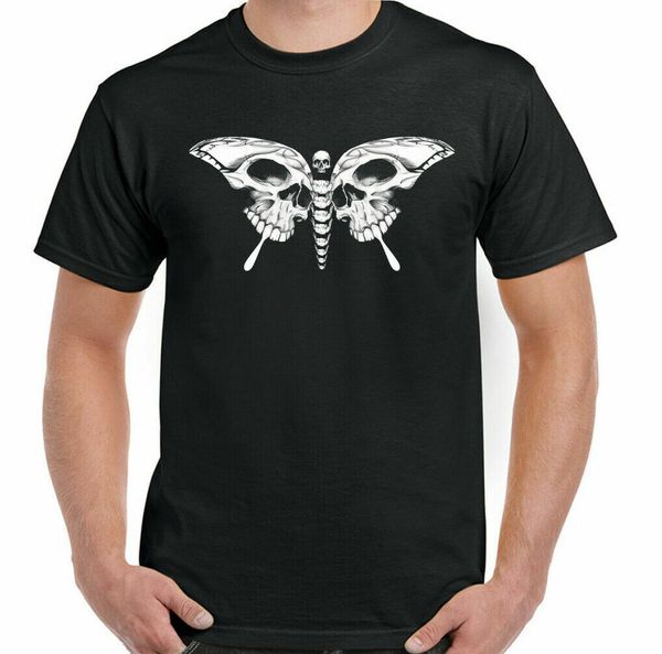 skull t-shirt mens biker gothic tattoo motorcycle butterfly moth, White;black
skull t-shirt mens biker gothic tattoo motorcycle butterfly moth, White;black