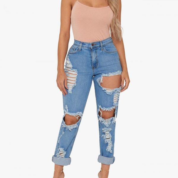 women's jeans spring fashion ripped for women harajuku loose high waist, Blue
women's jeans spring fashion ripped for women harajuku loose high waist, Blue