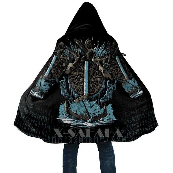 men's wool & blends viking style isaz rune 3d printed duffle coat dunnes overcoat pullovers thick warm hooded cloak for men oat windpro, Black
men's wool & blends viking style isaz rune 3d printed duffle coat dunnes overcoat pullovers thick warm hooded cloak for men oat windpro, Black