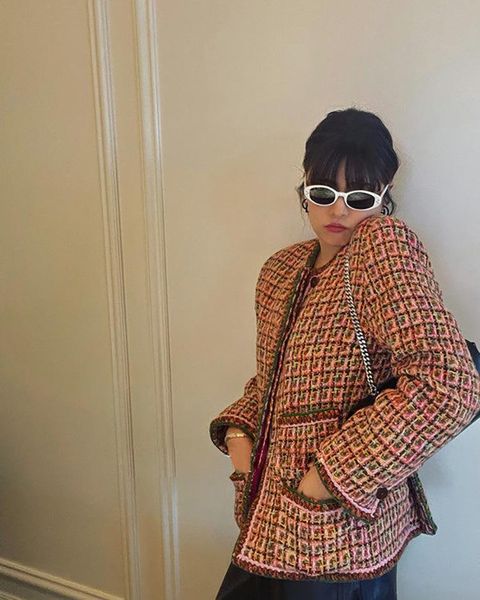 women's wool & blends fashion coat 2021 autumn winter ladies woolen colorful thread woven tweed vintage outerwear casual female jacket, Black
women's wool & blends fashion coat 2021 autumn winter ladies woolen colorful thread woven tweed vintage outerwear casual female jacket, Black