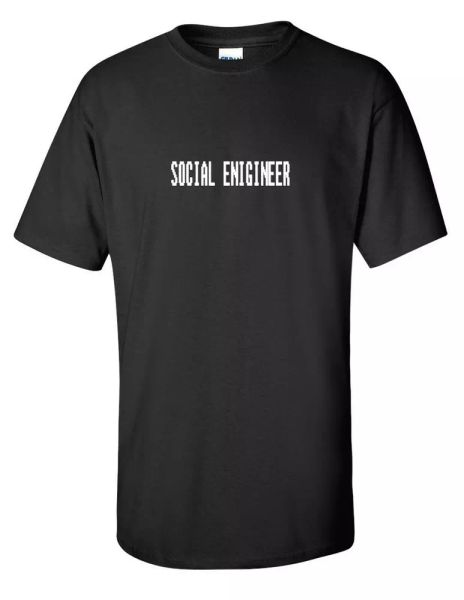 social engineer t-shirt funny geek hacker it network black white tee shirt, White;black
social engineer t-shirt funny geek hacker it network black white tee shirt, White;black