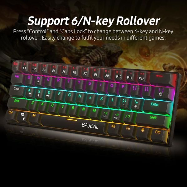 compact wired mechanical keyboard with 61 keys double s keycaps 6/n-key rollover led backlit effect blue switches keyboards
compact wired mechanical keyboard with 61 keys double s keycaps 6/n-key rollover led backlit effect blue switches keyboards