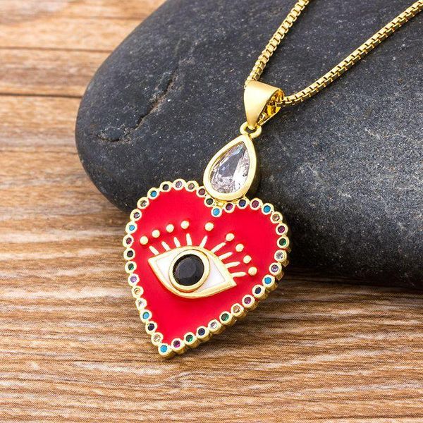 pendant necklaces cubic zirconia copper necklace heart shape evil eye red/black/white colors choice women jewelry, Silver
pendant necklaces cubic zirconia copper necklace heart shape evil eye red/black/white colors choice women jewelry, Silver