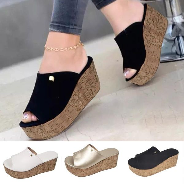 summer women wedges slippers 2021 fashion platform high heels mules casual outdoor beach slides flip flops sandals d4 dress shoes, Black
summer women wedges slippers 2021 fashion platform high heels mules casual outdoor beach slides flip flops sandals d4 dress shoes, Black