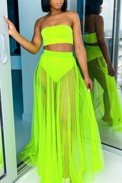 women's swimwear solid color three pieces swimsuits bandeau bikinis set female high waist bathing suit+mesh maxi skirts cover up, White;black
women's swimwear solid color three pieces swimsuits bandeau bikinis set female high waist bathing suit+mesh maxi skirts cover up, White;black