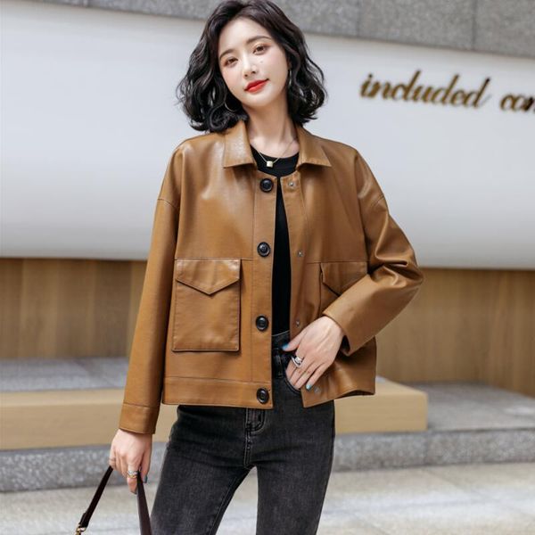 women's leather & faux plus size coat women 2021 motorcycle jacket short slim spring and autumn pu coats female jackets black
women's leather & faux plus size coat women 2021 motorcycle jacket short slim spring and autumn pu coats female jackets black