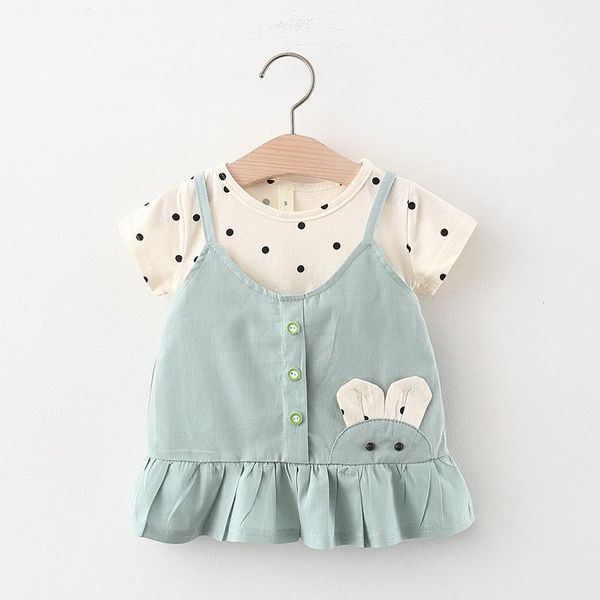 girl's dresses baby girls dress 2021 cute cartoon polka dot infant princess fake two-piece vestidos summer clothing, Red;yellow
girl's dresses baby girls dress 2021 cute cartoon polka dot infant princess fake two-piece vestidos summer clothing, Red;yellow