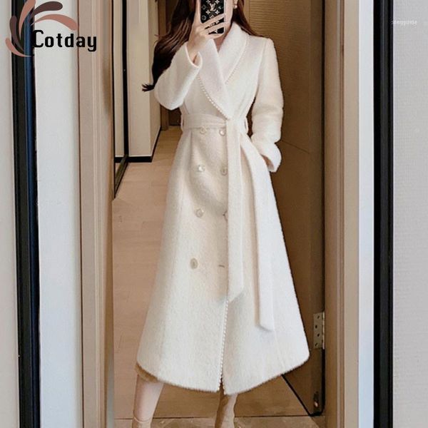 women's wool & blends cotday long solid office lady warm sashes woolen coat women double breasted mid-length overcoat ladies high stree, Black
women's wool & blends cotday long solid office lady warm sashes woolen coat women double breasted mid-length overcoat ladies high stree, Black
