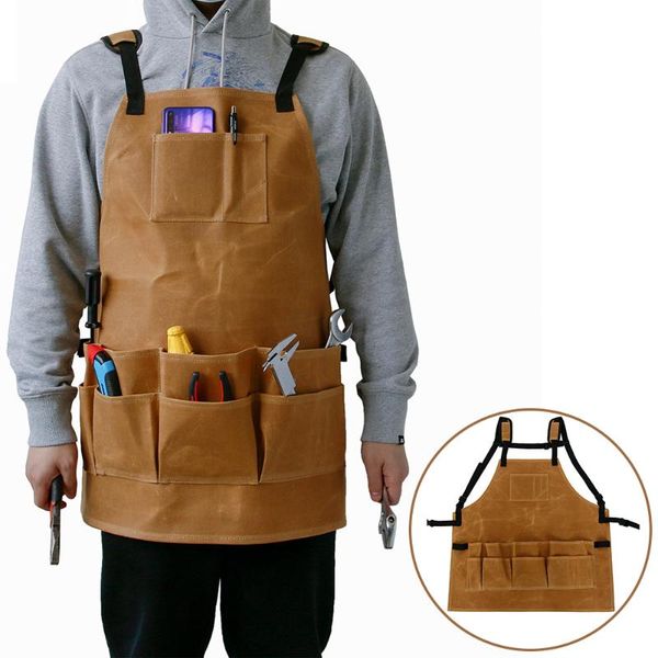 waxed canvas tools apron multi-pockets design heavy duty carpenter work shop working aprons with adjustable buckle
waxed canvas tools apron multi-pockets design heavy duty carpenter work shop working aprons with adjustable buckle