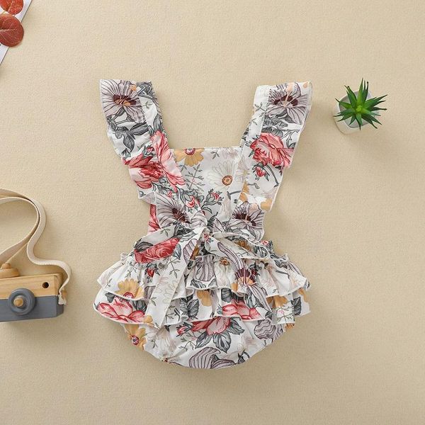rompers girl\u2021s flower printed romper ruffled sleeve lace decoration square neck triangle bodysuit for summer, Blue
rompers girl\u2021s flower printed romper ruffled sleeve lace decoration square neck triangle bodysuit for summer, Blue