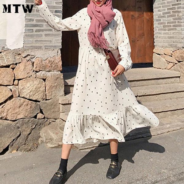 casual dresses plus size women chiffon dress 2021 spring loose o-neck long sleeve vintage polka dot ruffle party, Black;gray
casual dresses plus size women chiffon dress 2021 spring loose o-neck long sleeve vintage polka dot ruffle party, Black;gray
