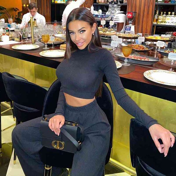 wide leg pant and crop two piece set long sleeve solid casial elegant turtleneck minimalist classic outfit for women, Black;white
wide leg pant and crop two piece set long sleeve solid casial elegant turtleneck minimalist classic outfit for women, Black;white