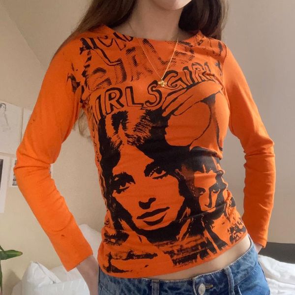 women's t-shirt female spring autumn crop women letters human face print o-neck long sleeve green red pink orange, White
women's t-shirt female spring autumn crop women letters human face print o-neck long sleeve green red pink orange, White