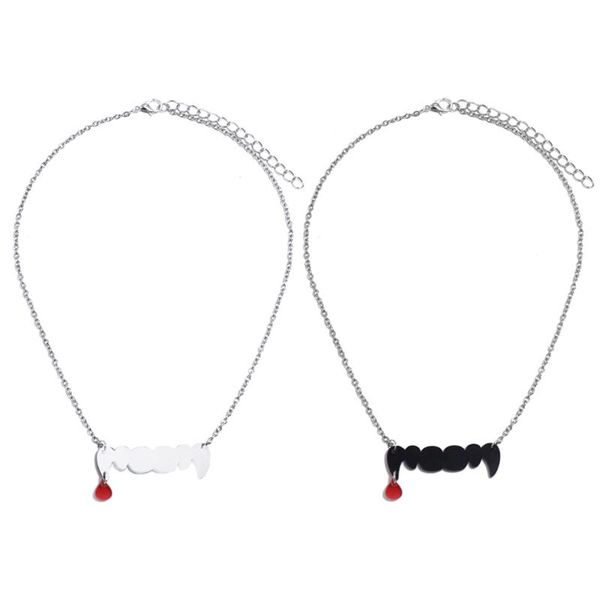chokers cosyoo 2pcs halloween vampire blood drop teeth gothic necklace black and white acrylic fangs, Golden;silver
chokers cosyoo 2pcs halloween vampire blood drop teeth gothic necklace black and white acrylic fangs, Golden;silver