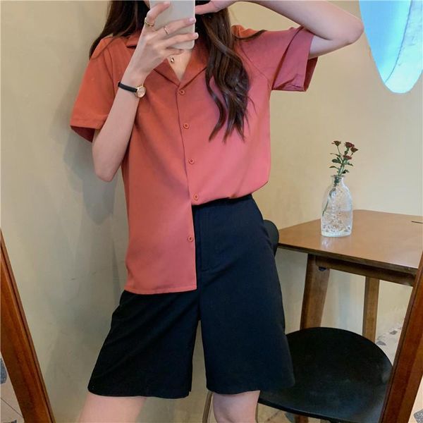 summer elegant women shirts fashion small notched short sleeve solid color all match loose chic tempreament blouses 6 colors women's &, White
summer elegant women shirts fashion small notched short sleeve solid color all match loose chic tempreament blouses 6 colors women's &, White