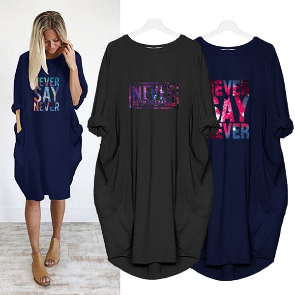 plus size womens dresses never say never letter print loose long sleeve dress o neck pockets casual vintage vestidos streetwear harajuku, Black;gray
plus size womens dresses never say never letter print loose long sleeve dress o neck pockets casual vintage vestidos streetwear harajuku, Black;gray