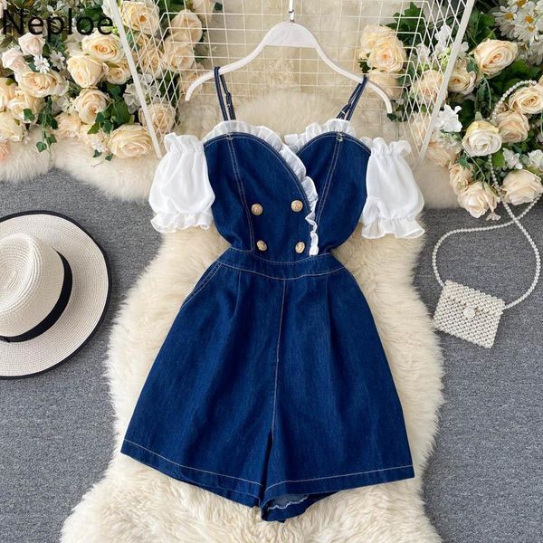 demin playsuits hit color womens jumpsuits patchwork puff short sleeve summer korean button strapless jeans bodysuits 4c761, Black;white
demin playsuits hit color womens jumpsuits patchwork puff short sleeve summer korean button strapless jeans bodysuits 4c761, Black;white