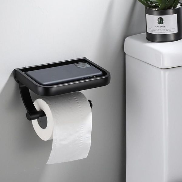 toilet paper holders wall mounted black holder tissue roll with phone storage shelf towel bathroom accessorie
toilet paper holders wall mounted black holder tissue roll with phone storage shelf towel bathroom accessorie