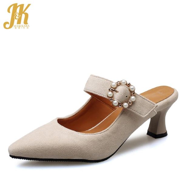 slippers jk high heels woman pointed toe footwear fashion slides shoes female pearl mules women 2021 spring plus size 46, Black
slippers jk high heels woman pointed toe footwear fashion slides shoes female pearl mules women 2021 spring plus size 46, Black